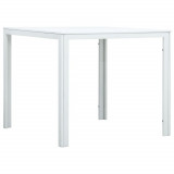 Cumpara ieftin Măsuță de cafea, alb, 78x78x74 cm, HDPE, aspect lemn