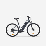 Bicicletă polivalentă electrică Cadru jos Riverside 100 E Albastru