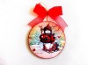 Glob Lemn Om de Zapada, Decorat Manual, Decupaj, 9cm, Decoratiune Brad Craciun, Lemn Natur