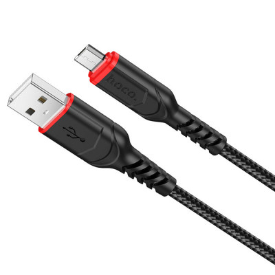 HOCO - Cablu de date (X59 Vicla ry) - USB-A la Micro-USB, 12W, 2.4A, 1.0m - Negru foto