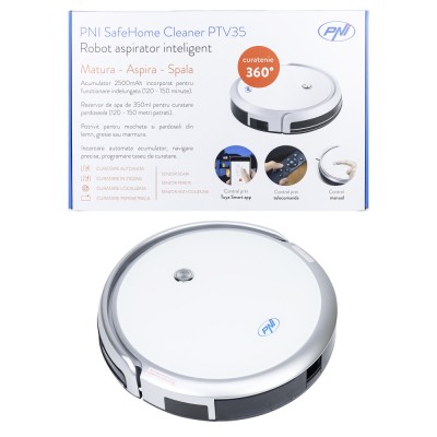 Resigilat : Robot aspirator inteligent PNI SafeHome Cleaner PTV35 WiFi, 30W, contr foto