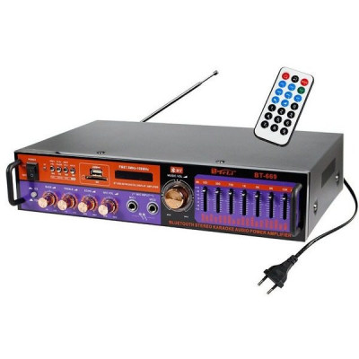 Amplificator profesional tip statie Teli BT-669 cu Bluetooth si putere 2 x 50 Watt foto