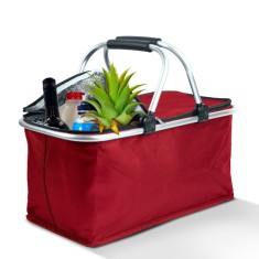 Cos Pliabil Termoizolant pentru Picnic sau Cumparaturi, Volum 21 Litri, Rosu foto