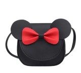 Cumpara ieftin Geanta mini de umar, TAIKESEN, forma Mickey Mouse, neagra cu fundita rosie