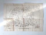 Harta subdiviziunilor postale din R.S. Romania, numerele de cod, 1973