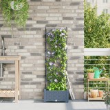 vidaXL Ghiveci Gradina cu Spalier, Gri Deschis, 40x40x125.5 cm, Plastic, Interior/Exterior