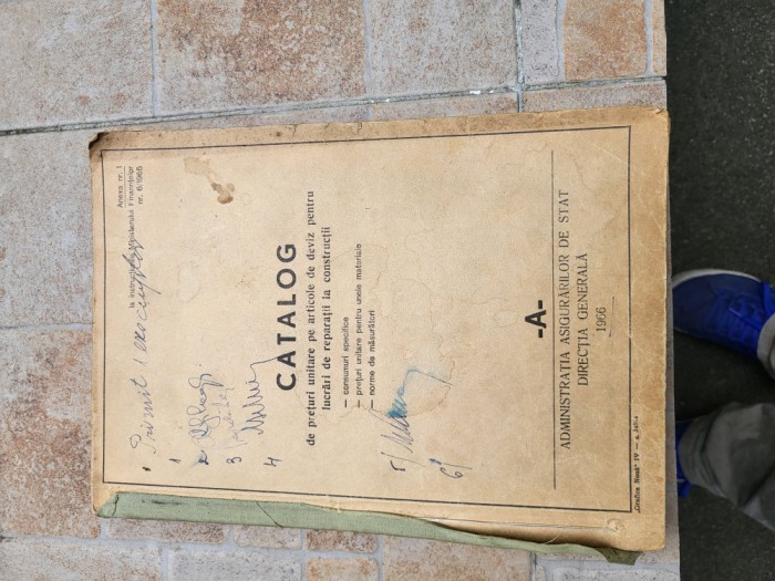 Catalog de prețuri unitare in construcții vintage
