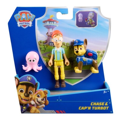 PATRULA CATELUSILOR SET 3 FIGURINE CHASE SI CAPITANUL TURBOT foto