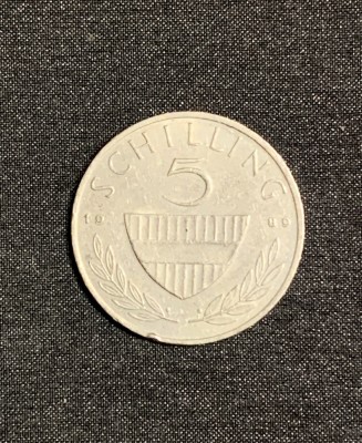 Moneda 5 schilling 1989 Austria foto