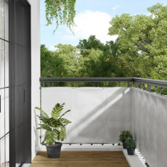 Paravan de balcon gri deschis 90x700 cm 100% poliester oxford GartenMobel Dekor