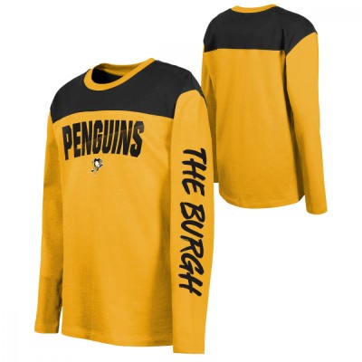 Pittsburgh Penguins tricou cu măneci lungi pentru copii Unbeaten Run Ls Crew Nk Tee - Dětsk&amp;eacute; M (10 - 12 let) foto
