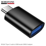 Adaptor Borofone Negru BV26C USB-C tata la USB-A mama