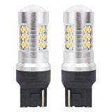 2 x Galben Lampa Becuri T20 WY21W Canbus 3030 24SMD 12V/24V Lumini