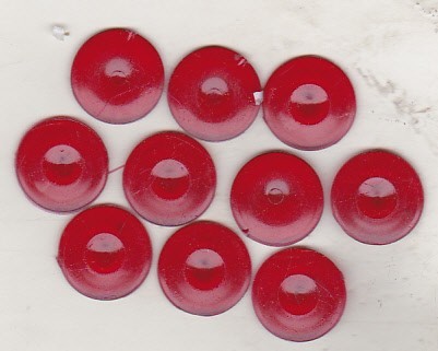 bnk jc - Romania - Jetoane de plastic pentru diverse jocuri - rosii - lot 10 bucati