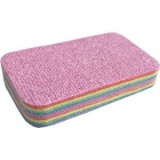 Burete Microfibra Curcubeu 12X7 Cm, 12 Straturi