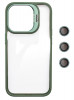 Husa Protectie din Policarbonat cu stativ si protectie camere, pentru iPhone 15 Pro Max, Verde, Oem