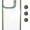 Husa Protectie din Policarbonat cu stativ si protectie camere, pentru iPhone 12 Pro, Verde