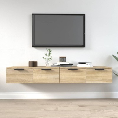 vidaXL Dulapuri de perete 2 buc stejar sonoma 68x30x20cm lemn compozit foto