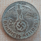 (A583) MONEDA DIN ARGINT GERMANIA - 2 REICHSMARK MARK 1938, LIT. B, NAZISTA