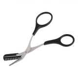 Foarfecă Spr&acirc;ncene, Inox, Negru, 13x5cm, Oem