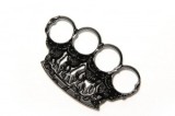 Rozeta Box Autoaparare Ideallstore Metal Negru Craniu, 12cm x 7cm