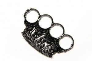 Rozeta de autoaparare IdeallStore&amp;reg;, model Skull Crushing, 0.5 cm, negru foto