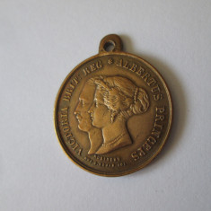 Medalia receptiei si a sejurului reginei Victoria a Angliei la Paris in 1855