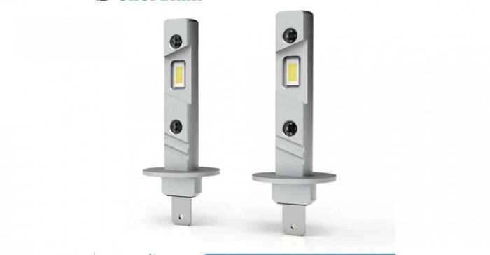 Set 2 becuri LED H1, 55W, lumina alb-rece, 25.000 Lumeni, Fara cablu