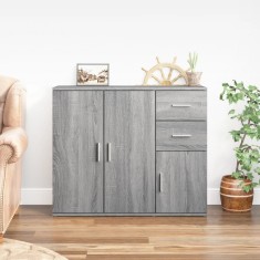 vidaXL Servantă, sonoma gri, 91x29,5x75 cm, lemn prelucrat