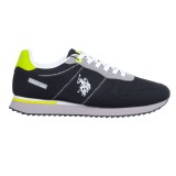 Adidasi Barbati U.S. Polo Assn. Altena 001 Negri - Pantofi Sport Sintetici cu Siret si Logo