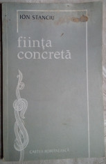 ION STANCIU: FIINTA CONCRETA (VERSURI 1979/dedicatie-autograf pt MIRCEA CIOBANU) foto