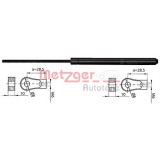 Amortizor capota AUDI A4 (8D2, B5) (1994 - 2001) METZGER 2110405