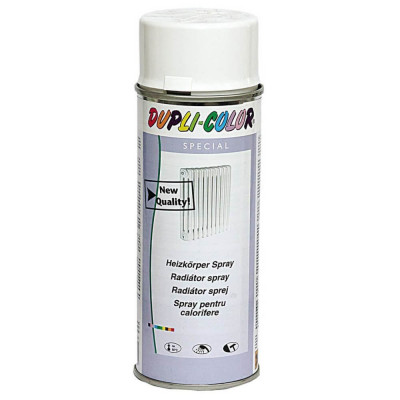 Vopsea Spray Alba Dupli-Color, 200 ml, Pentru Calorifere, Spray Vopsea, Vopsea Alba Tip Spray, Vopsea Alba Spray, Vopsea Spray Calorifere, Spray Vopse foto