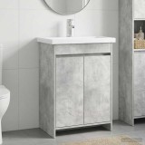 Cumpara ieftin Set de mobilier pentru baie Gri Beton 61 x 40 x 84,5 cm