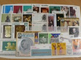 Lot Bogat Peste 25 Timbre Vechi Asia - Ceramica, Arta, Statui Aur Arabia, Rubens -A94