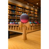 Cumpara ieftin Kendama din lemn, 18cm, bila multicolora, vopsea cauciucata mata - DKEND3004