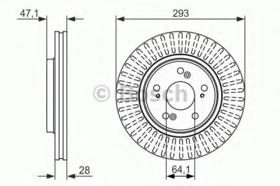 Disc frana HONDA CR-V III (RE) (2006 - 2012) BOSCH 0 986 479 456 foto