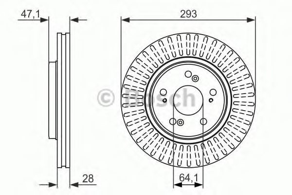 Disc frana HONDA CR-V III (RE) (2006 - 2012) BOSCH 0 986 479 456