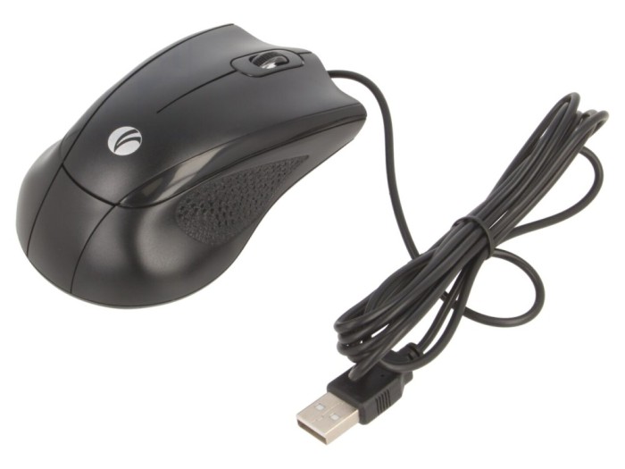 Mouse optic negru USB cu cablu 1,8m