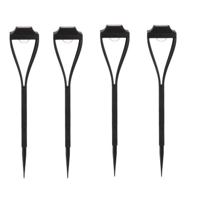 Set 4 lampi solare cu baterie reincarcabila, model si LED cu lumina alba, 38 cm foto