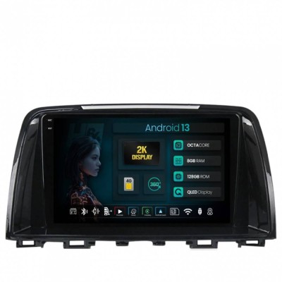 Navigatie 2K Mazda 6 (2013-2015) 8GB RAM Android 13 Octacore Slot Sim 4G DSP GPS Wi-FI Carplay Android Auto USB Bluetooth Waze Touchscreen 9.5 Inch foto