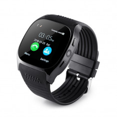 Ceas Smartwatch Techstar® T8 Negru, Cartela SIM, 1.54 inch, Apelare ,Alerte Sedentarism, Hidratare, Bluetooth 4.0