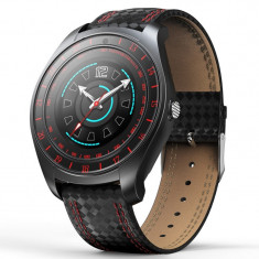 Ceas Smartwatch Techstar? V10 Rosu, Carbon Metal, Cartela SIM, 1.22 inch, Alerte Sedentarism, Hidratare, Bluetooth 4.0 foto