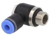 Racord Push-in Unghi Alamă Nichelată PBT 0,95-15bar
