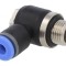 Racord Push-in Unghi Alamă Nichelată PBT 0,95-15bar