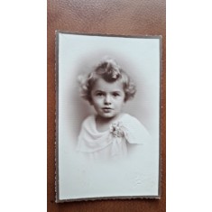 Fotografie tip Carte postala, baietel, perioada interbelica