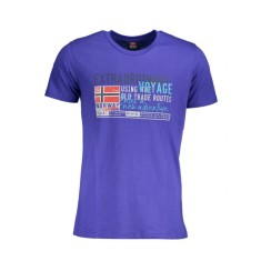 Tricou barbati, cu imprimeu cu logo, Regular fit, Albastru deschis, XL