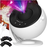Proiector LED cu stele si galaxii Izoxis, 12 discuri, rotire 360&deg;