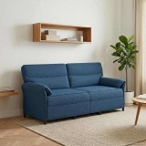 vidaXL Canapea 100% poliester, cadru din metal, MDF, placaj 42033919