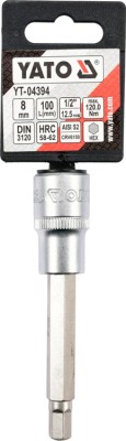 Bit hexagonal 8 mm cu adaptor 1/2 lungime 100 mm YATO foto